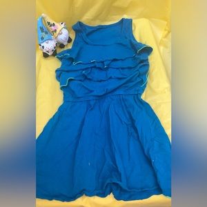 Summer Ruffled Dress Turquoise 💗